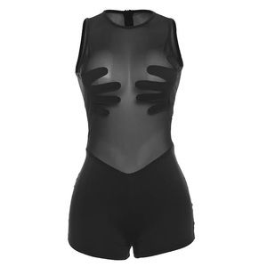 Black “touch me” bodysuit